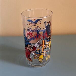1980s McDonald's Promotional Disney’s Fantasia Glass with Colorful Design